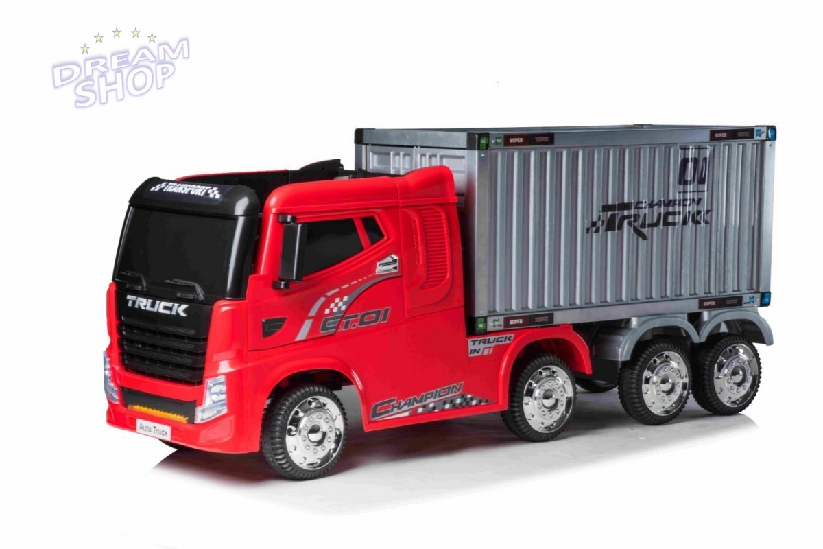 Pojazd Monster Truck Czerwony + Naczepa Pojazd Monster Truck Czerwony + Naczepa