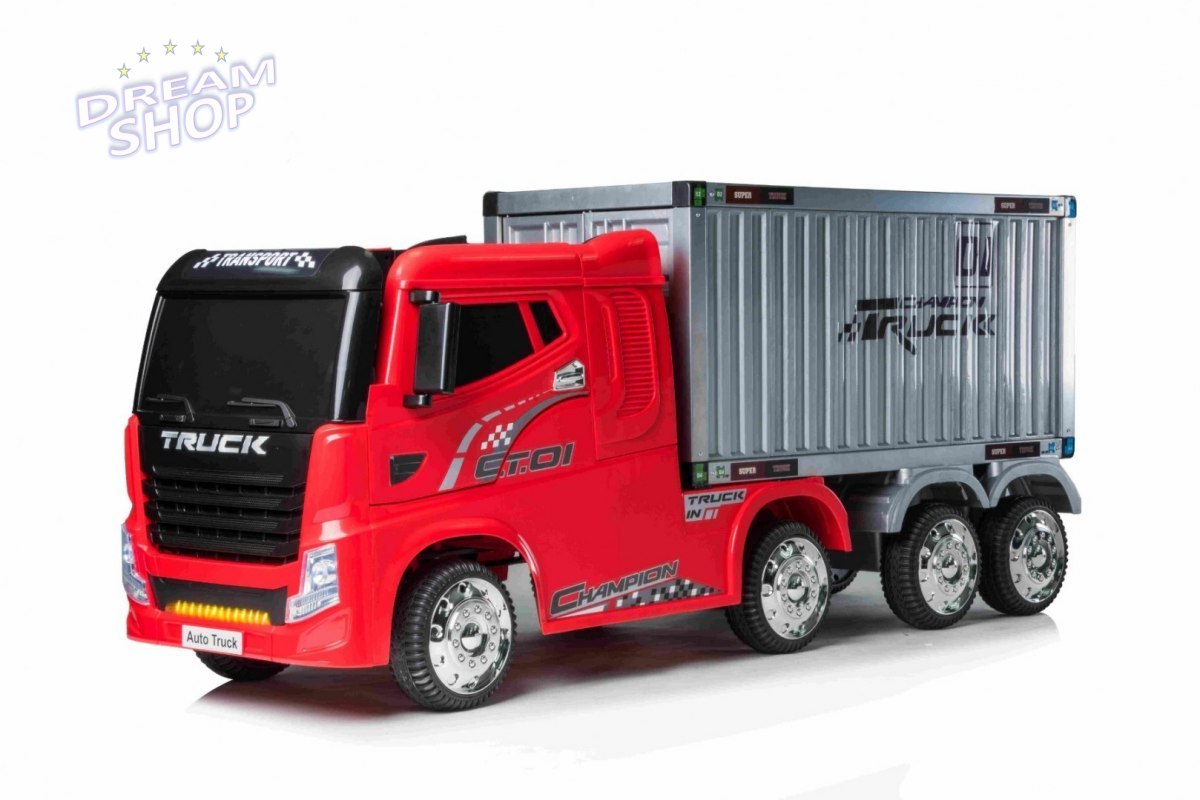 Pojazd Monster Truck Czerwony + Naczepa Pojazd Monster Truck Czerwony + Naczepa