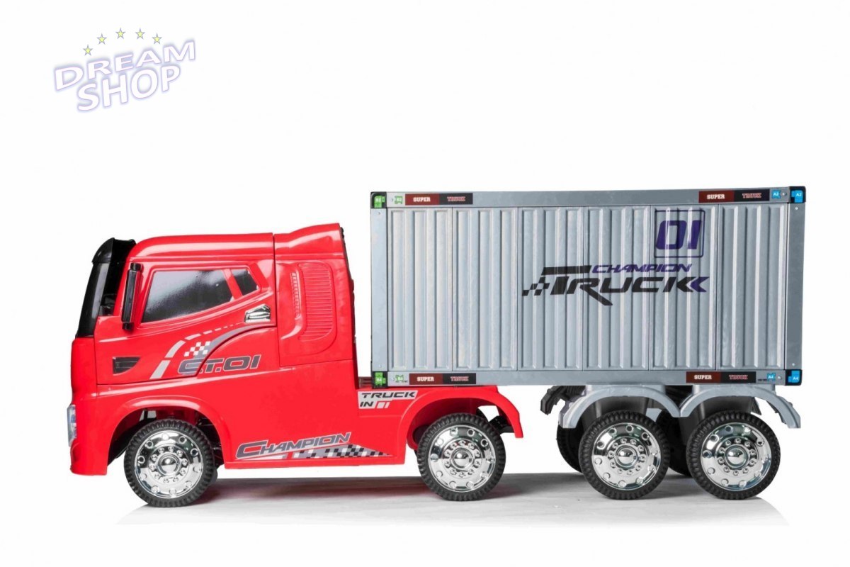 Pojazd Monster Truck Czerwony + Naczepa Pojazd Monster Truck Czerwony + Naczepa