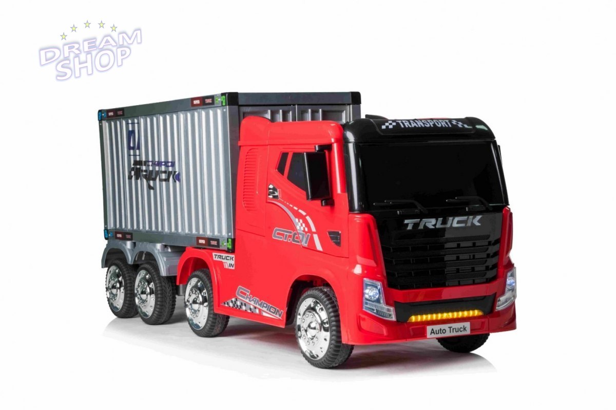 Pojazd Monster Truck Czerwony + Naczepa Pojazd Monster Truck Czerwony + Naczepa