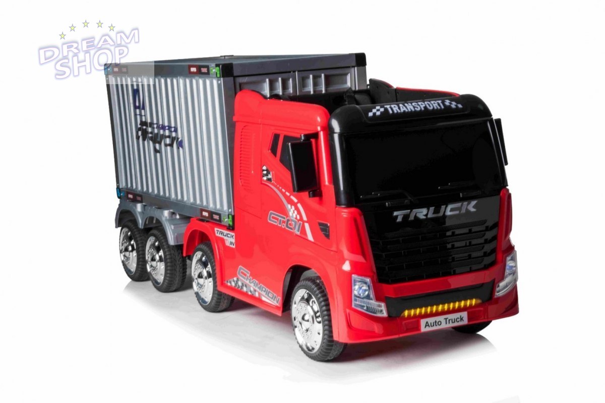 Pojazd Monster Truck Czerwony + Naczepa Pojazd Monster Truck Czerwony + Naczepa