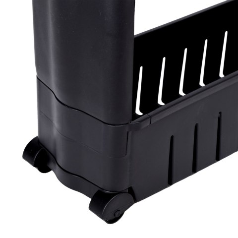 Szafka mobilna na kółkach 3 poziomy czarna