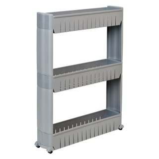 Szafka mobilna na kółkach 3 poziomy szara