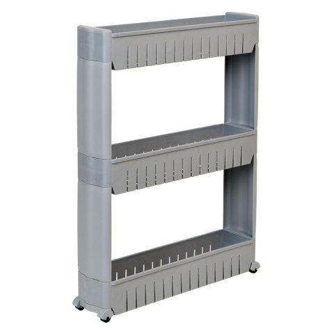 Szafka mobilna na kółkach 3 poziomy szara