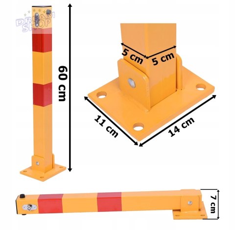 Blokada parkingowa słupek 60cm