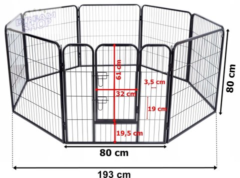Kojec ZAGRODA metalowa 8 ścian 80 cm Kojec ZAGRODA metalowa 8 ścian 80 cm
