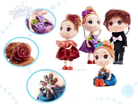 Lalki 3 dziewczynki + 1 chłopczyk zest. 4szt 12cm Lalki 3 dziewczynki + 1 chłopczyk zest. 4szt 12cm