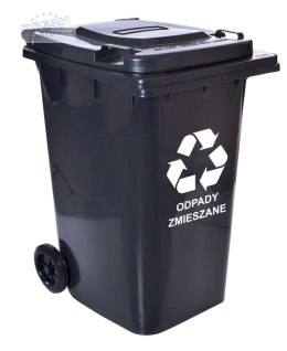 Pojemnik na odpady 240L kosz - czarny