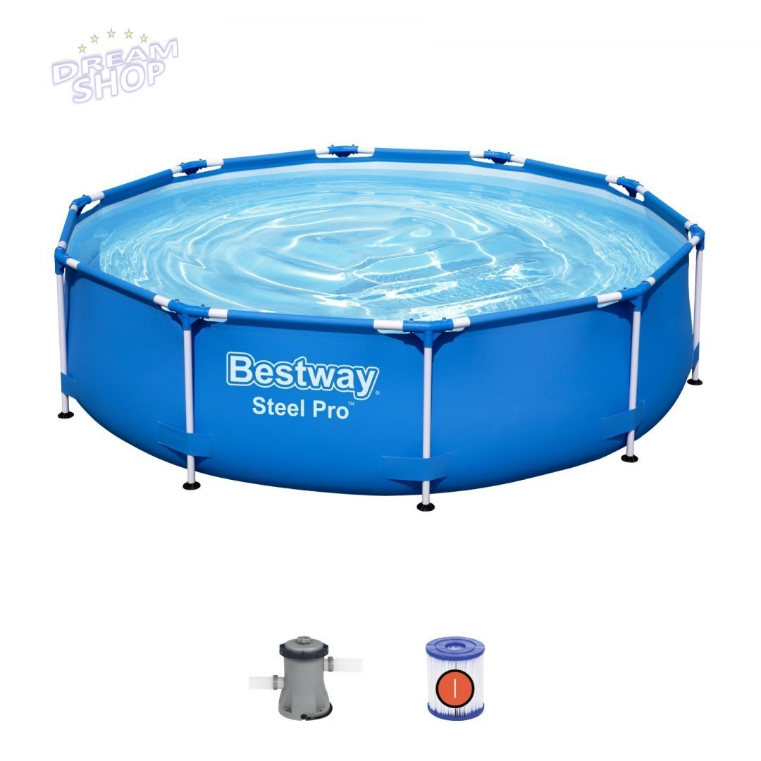 Basen Stelażowy 10 FT / 305 x 76 cm z Pompą BESTWAY Basen Stelażowy 10 FT / 305 x 76 cm z Pompą BESTWAY
