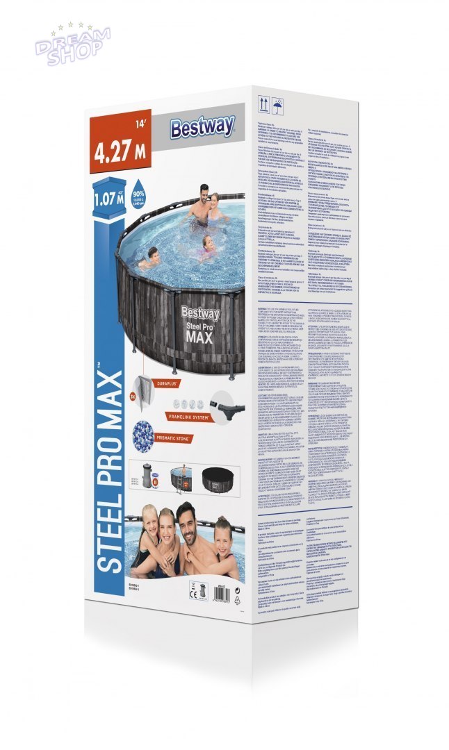 Basen Stelażowy 14FT 427x107 cm Steel Pro Max BESTWAY Basen Stelażowy 14FT 427x107 cm Steel Pro Max BESTWAY