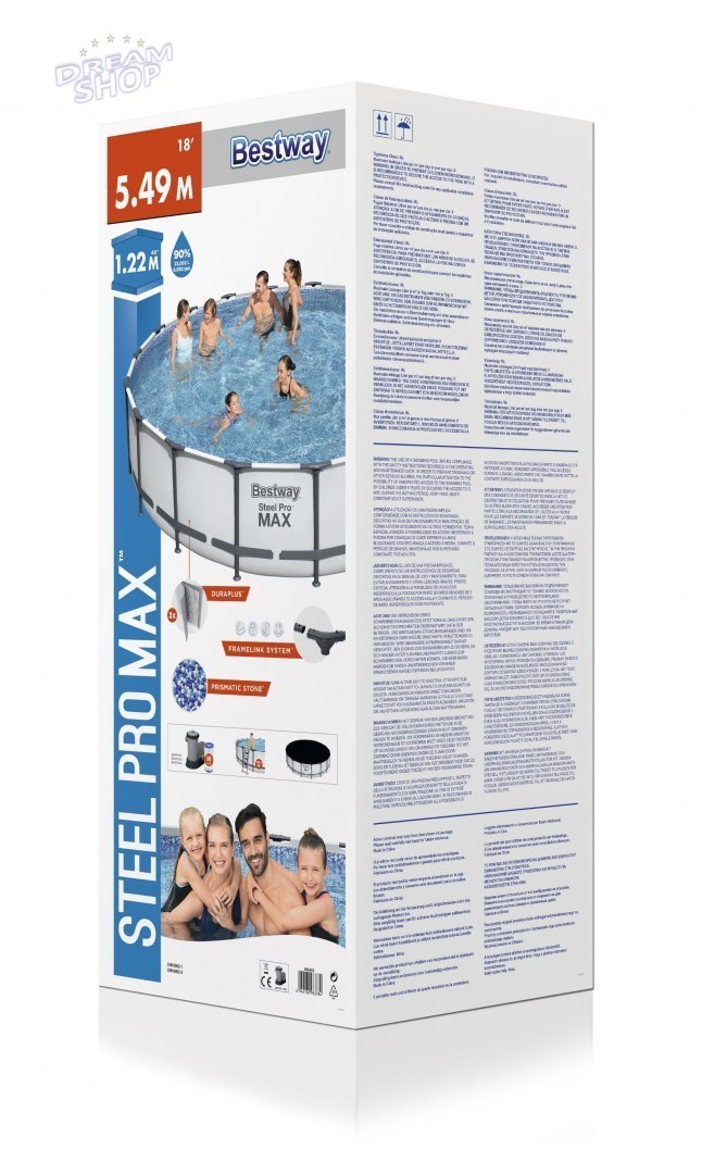 Basen Stelażowy 18FT 549x122cm SteelPRO 6w1 BESTWAY Basen Stelażowy 18FT 549x122cm SteelPRO 6w1 BESTWAY