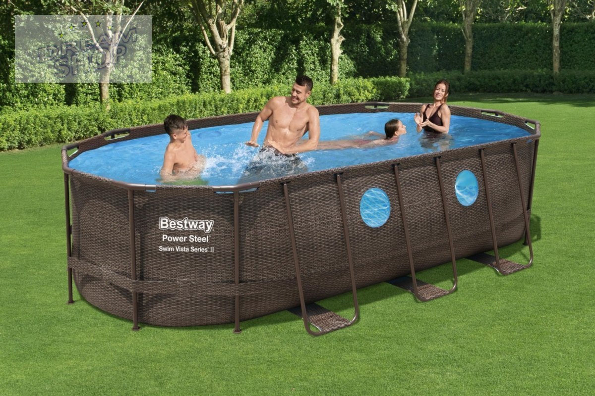 Basen Stelażowy 549 cm x 274 cm x 122 cm, Power Steel Swim VISTA series BESTWAY Basen Stelażowy 549 cm x 274 cm x 122 cm, Power Steel Swim VISTA series BESTWAY