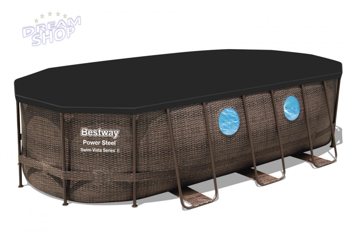 Basen Stelażowy 549 cm x 274 cm x 122 cm, Power Steel Swim VISTA series BESTWAY Basen Stelażowy 549 cm x 274 cm x 122 cm, Power Steel Swim VISTA series BESTWAY