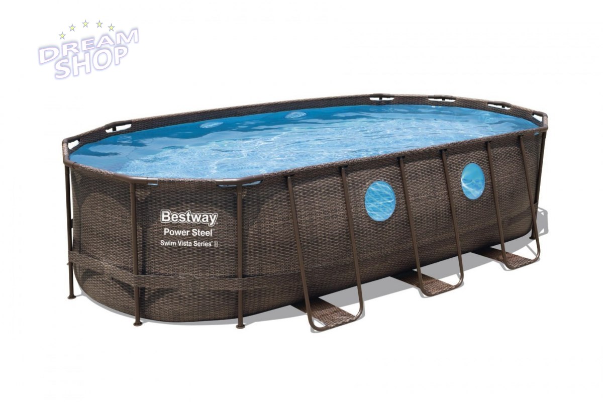 Basen Stelażowy 549 cm x 274 cm x 122 cm, Power Steel Swim VISTA series BESTWAY Basen Stelażowy 549 cm x 274 cm x 122 cm, Power Steel Swim VISTA series BESTWAY