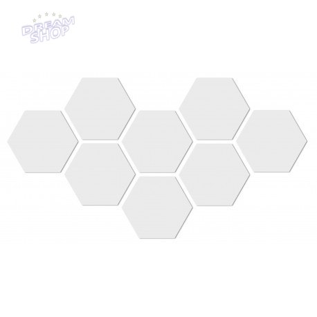 Dekoracyjne lustro akrylowe Hex - srebrne Dekoracyjne lustro akrylowe Hex - srebrne