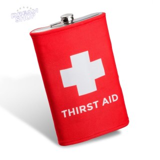 Gigantyczna Piersiówka Thirst Aid dla chłopaka