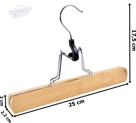 Wieszak drewniany na spodnie komplet - 10 sztuk Wieszak drewniany na spodnie komplet - 10 sztuk