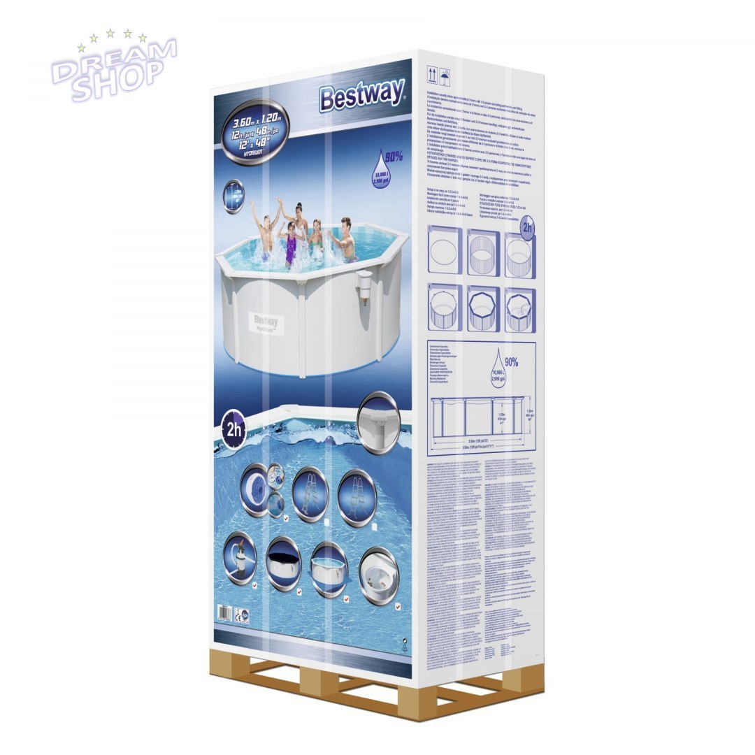 Basen Panelowy 12FT 360x120 cm HYDRIUM Pompa Piaskowa BESTWAY Basen Panelowy 12FT 360x120 cm HYDRIUM Pompa Piaskowa BESTWAY