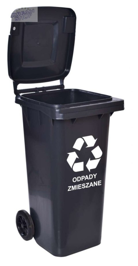 Pojemnik na odpady 120L kosz - czarny Pojemnik na odpady 120L kosz - czarny