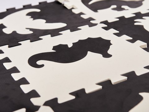 Puzzle piankowe mata dla dzieci 25el. czarno-białe