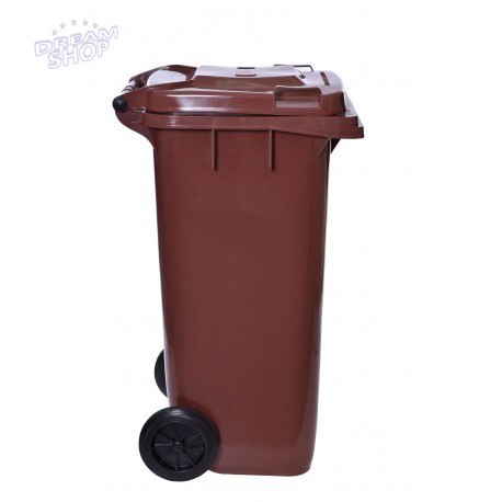 Pojemnik na odpady 120L kosz - brązowy Pojemnik na odpady 120L kosz - brązowy