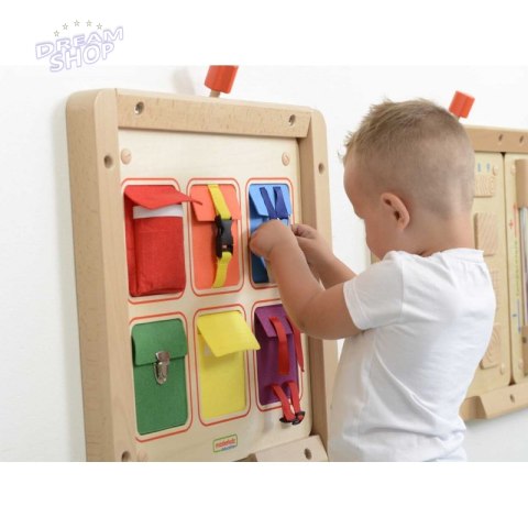 Kieszonki Do Zamykania i Otwierania Zamki Tablica Ścienna Masterkidz Kieszonki Do Zamykania i Otwierania Zamki Tablica Ścienna Masterkidz
