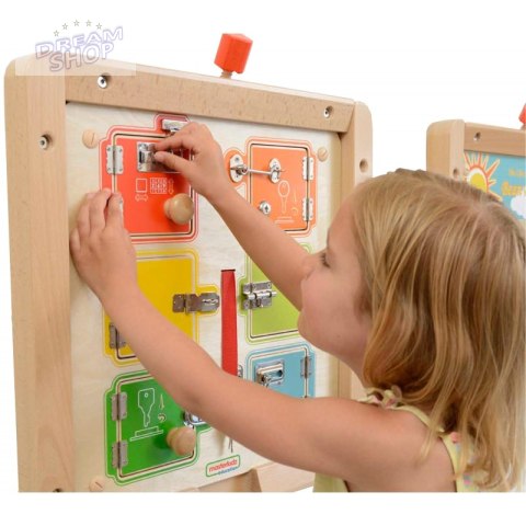 Tablica Ścienna Drewniana Nauka Otwierania Zamków - 6 sejfów Masterkidz Tablica Ścienna Drewniana Nauka Otwierania Zamków - 6 sejfów Masterkidz