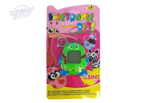 Elektroniczne Zwierzątko Tamagotchi z Kokardką Zielone Elektroniczne Zwierzątko Tamagotchi z Kokardką Zielone