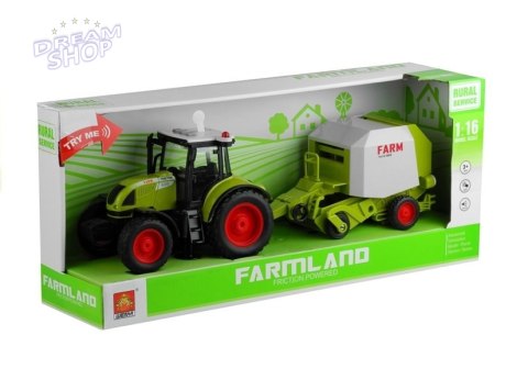Traktor z Prasą Rolującą Do Belowania Gra 37,5 cm Traktor z Prasą Rolującą Do Belowania Gra 37,5 cm