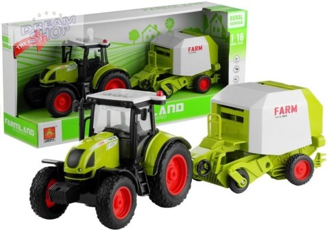 Traktor z Prasą Rolującą Do Belowania Gra 37,5 cm Traktor z Prasą Rolującą Do Belowania Gra 37,5 cm