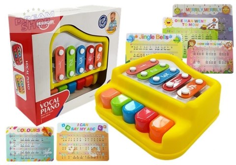 Pianinko Cymbałki Dzwonki Dla Malucha Żółte Pianinko Cymbałki Dzwonki Dla Malucha Żółte