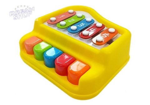 Pianinko Cymbałki Dzwonki Dla Malucha Żółte Pianinko Cymbałki Dzwonki Dla Malucha Żółte