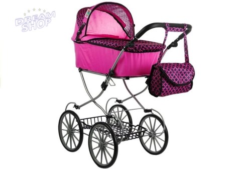 Wózek dla lalek Alice Retro, Duży, Głęboki, Torba Wózek dla lalek Alice Retro, Duży, Głęboki, Torba