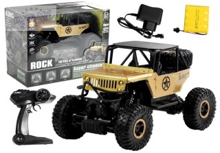 Auto Zdalnie Sterowane Jeep R/C 1:18 Złoty