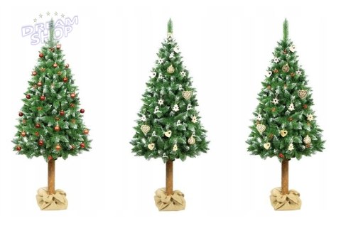 Choinka Sztuczna Sosna Diamentowa 220cm na Pniu