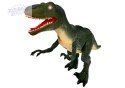 Dinozaur Velociraptor Porusza się Ryczy Świeci