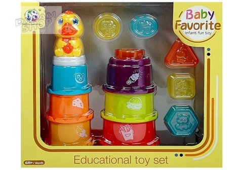 Piramidka Edukacyjna Dla Dziecka Zbuduj Wieżę, Sorter, Zabawa w wodzie