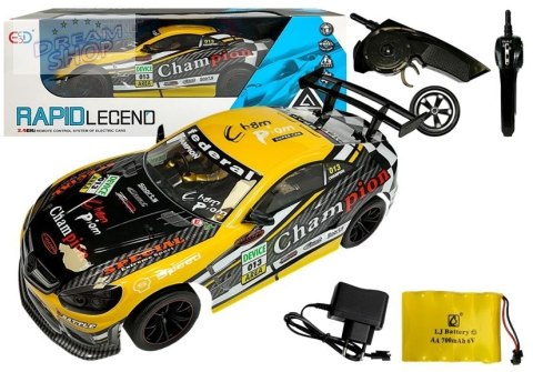 Auto Zdalnie Sterowane Sportowe 2.4GHz Żółte Auto Zdalnie Sterowane Sportowe 2.4GHz Żółte