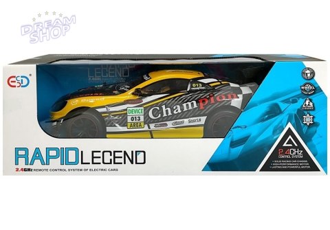 Auto Zdalnie Sterowane Sportowe 2.4GHz Żółte Auto Zdalnie Sterowane Sportowe 2.4GHz Żółte
