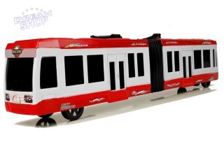 Autobus Przegubowy z Napędem Frykcyjnym Czerwony