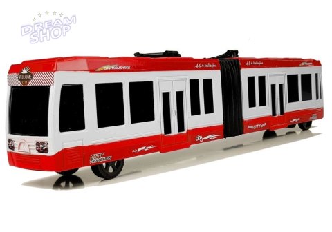Autobus Przegubowy z Napędem Frykcyjnym Czerwony Autobus Przegubowy z Napędem Frykcyjnym Czerwony