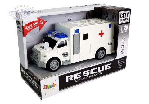 Auto Ambulans z napędem Karetka Pogotowia 1:20 z dźwiękiem