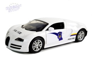 Auto Sportowe Policyjne Policja z Napędem Dźwięk Światła Białe