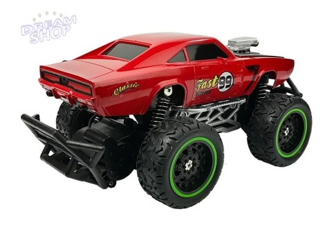 Auto Zdalnie Sterowane R/C 6.5 km/h Wysokie Koła Czerwone Auto Zdalnie Sterowane R/C 6.5 km/h Wysokie Koła Czerwone