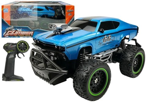Auto Zdalnie Sterowane R/C 6.5 km/h Wysokie Koła Niebieskie Auto Zdalnie Sterowane R/C 6.5 km/h Wysokie Koła Niebieskie