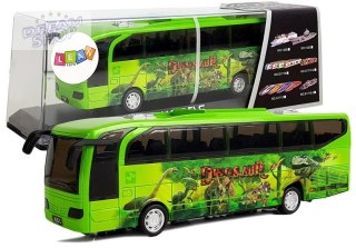 Autobus Park Jurajski Dinozaury Zielony z Naciągiem Dźwięk Światła