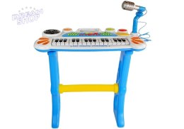 Keyboard z Mikrofonem i Krzesełkiem USB Niebieski