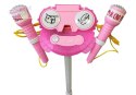 Mikrofon Zestaw Karaoke Różowy Statyw Telefon