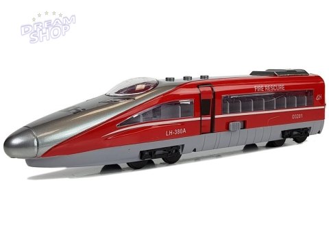 Pociąg Pendolino z Naciągiem Czerwony z Dźwiękiem i Światłami Pociąg Pendolino z Naciągiem Czerwony z Dźwiękiem i Światłami