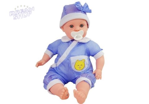 Lalka Bobas 45 cm Niebieskie Ubranie